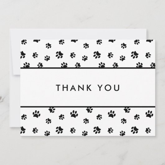 ブラックポープリントペットケアビジネスありがとう カード (正面)