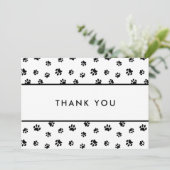 ブラックポープリントペットケアビジネスありがとう カード (スタンド正面)