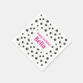 ブラックポープリントペットバースデーパーティー スタンダードカクテルナプキン (角)