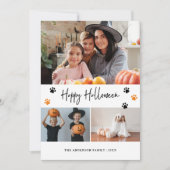 ブラックポープリントペットフォトハッピーハローウィンカード シーズンカード (正面)