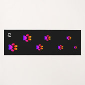 ブラックポープリントヨガマットと名前 ヨガマット (正面(横))