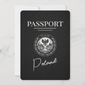 ブラックポーランドパスポート日付の保存 セーブザデート (正面)