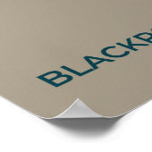 ブラックポーリングウォーブラー移行マップ – ミニマリスト ポスター (角)