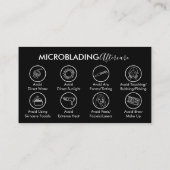 ブラックマイクロブレードによるヒーリングアフターケア手順 名刺 (裏面)