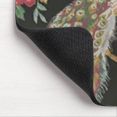 ブラックマウスエレガントパッドの孔雀 マウスパッド (コーナー)