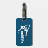 ブラックマウンテンニューハンプシャースキーヤー ラゲッジタグ (裏面縦)