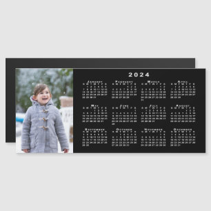 ブラックマグネットに写真2024カレンダーを追加