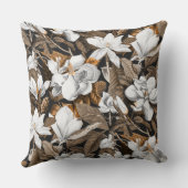 ブラックマグノリアグランディフローラ クッション (裏面)