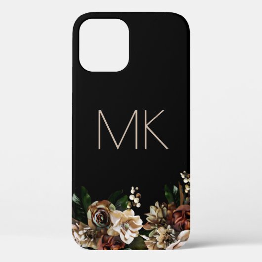 ブラックマグノリアモノグラム Case-Mate iPhoneケース (裏面)