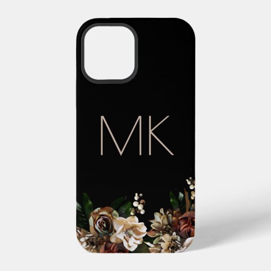 ブラックマグノリアモノグラム iPhoneケース (裏面)