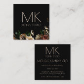 ブラックマグノリア スクエア名刺 (正面/裏面)