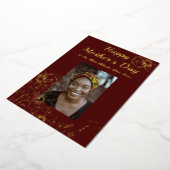 ブラックマザーズデイディナーパーティーフォイル招待状 箔招待状 (回転した状態)