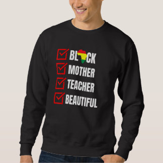 ブラックマザー先生ブラックヒストリ月アフリカW スウェットシャツ