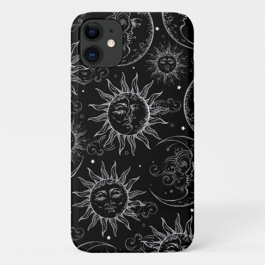ブラックマジック ビンテージ 天体 太陽 月 星 Case-Mate iPhoneケース (裏面)