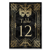 ブラックマスカレードマスクエレガントキンセアニェラ テーブルナンバー (正面)