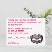 ブラックマスクパーティー招待状 招待状 (スタンド正面)