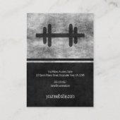 ブラックマッスルマンアウトライン大パーソナルトレーナー 名刺 (裏面)