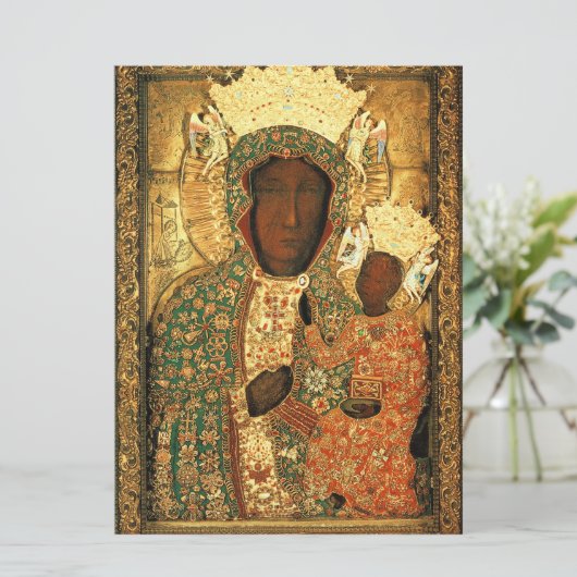 ブラックマドンナと子供の私たちの女性の素晴らしクリスマス カード (スタンド正面)