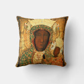 ブラックマドンナアイコン伝統的ポーランドカトリック クッション (裏面)