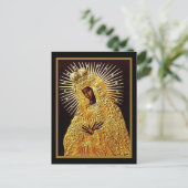 ブラックマドンナイン祈りの言葉 ポストカード (スタンド正面)