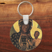 ブラックマドンナポーランドCzestochawaプリント キーホルダー (正面)
