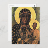 ブラックマドンナポーランドCzestochawaプリント ポストカード (正面/裏面)