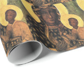 ブラックマドンナポーランドCzestochawaプリント ラッピングペーパー (ロールコーナー)