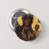 ブラックマドンナポーランドCzestochawaプリント 缶バッジ (正面&裏面)