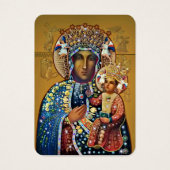 ブラックマドンナヴァージンメアリーカトリックポーランド祈りの言葉 (正面)