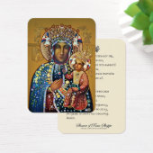 ブラックマドンナヴァージンメアリーカトリックポーランド祈りの言葉 (デスク)