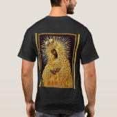 ブラックマドンナ祈りの言葉...アー素晴らしト Tシャツ (裏面)