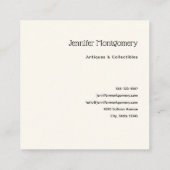 ブラックマネ付きピンクの北欧ユニコーン スクエア名刺 (裏面)