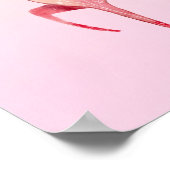 ブラックマネ付きピンクの北欧ユニコーン ポスター (角)