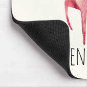 ブラックマネ付きピンクの北欧ユニコーン マウスパッド (コーナー)