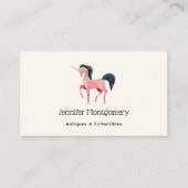 ブラックマネ付きピンクの北欧ユニコーン 名刺 (正面)