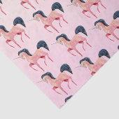 ブラックマネ模様のピンクの北欧ユニコーン 薄葉紙 (詳細)