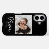 ブラックママになった記念スクリプト写真 Case-Mate iPhoneケース (裏面 (横))