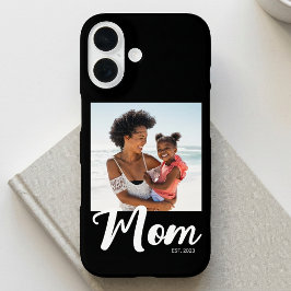 ブラックママになった記念スクリプト写真 iPhone 16ケース