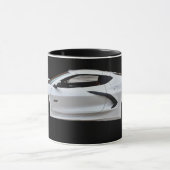 ブラックマモダングのスポーツカー高速カー マグカップ (中央)