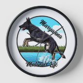 ブラックマリノワ 壁時計 (正面)