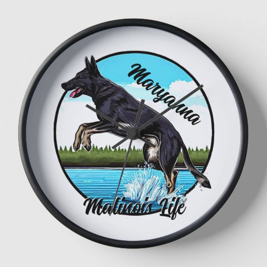 ブラックマリノワ 壁時計 (正面)