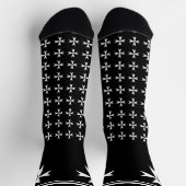 ブラックマルチーズクロス、セントジョン、マルタ国旗/記号 ソックス (上部)