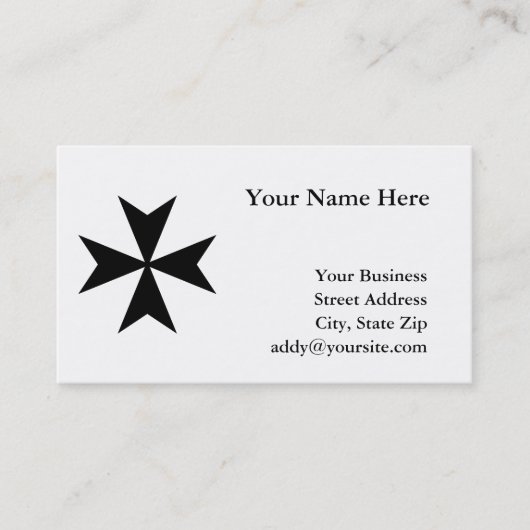 ブラックマルチーズクロス 名刺 (正面)