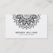 ブラックマンダラハートと渦巻き 名刺 (正面)