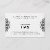 ブラックマンダラビジネスカード 名刺 (裏面)