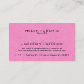 ブラックマンダラ付きライトピンクバーラップリネン 名刺 (裏面)