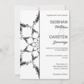 ブラックマンダラ結婚式招待状 招待状 (正面)