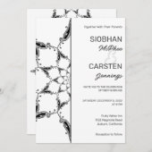 ブラックマンダラ結婚式招待状 招待状 (正面/裏面)