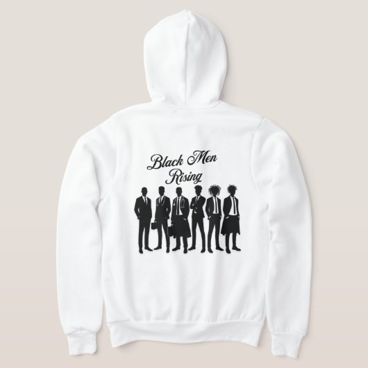 ブラックマン感動的引用文Tシャツフード付きスウェットシャツ パーカ (レイダウン裏面)