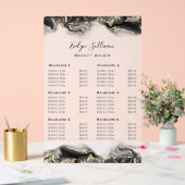 ブラックマーブリングデザイン価格表 アクリルサイン (ウェディング)